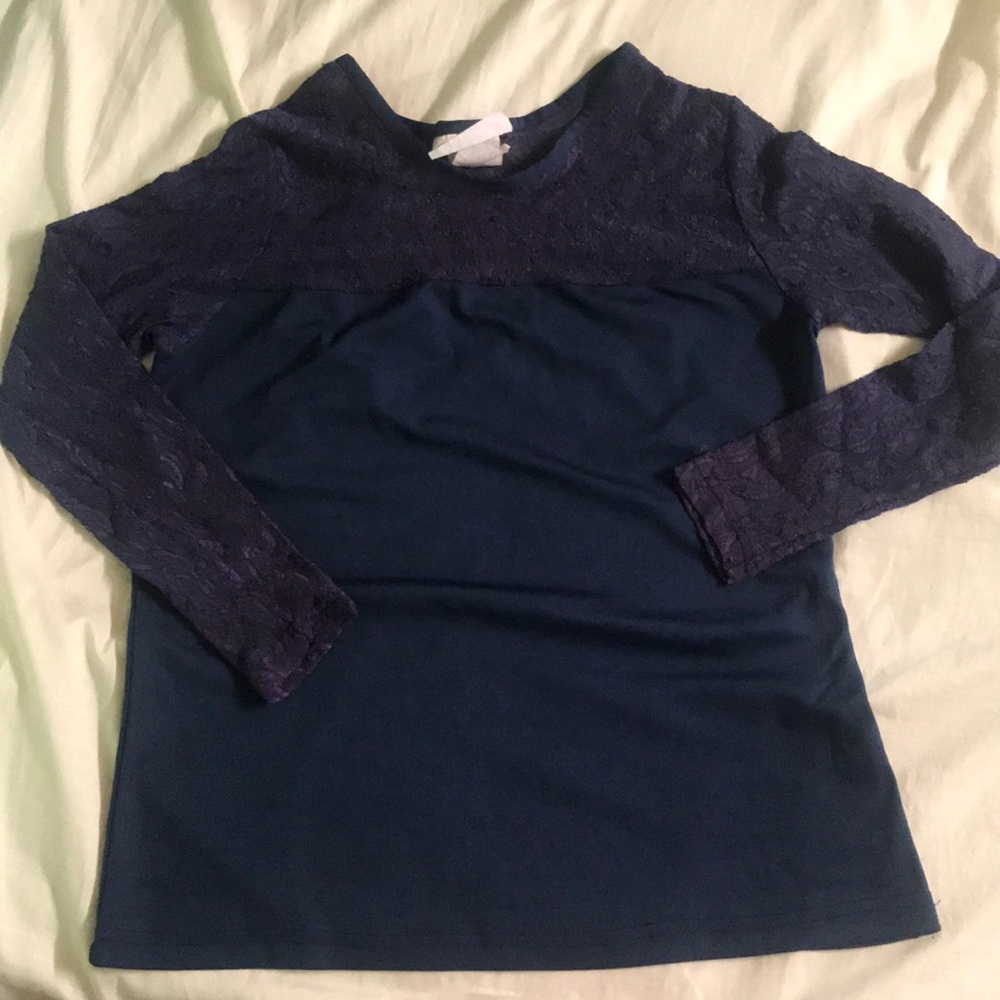 Megasport Blue Lace Long Sleeves Top